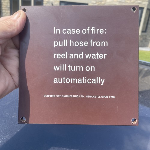 Vintage dunford fire - dunford, sign