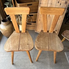 MCM Zydel Designer Polish Pine Chairs By Wladyslaw Wincze & Olgierd Szlekys 