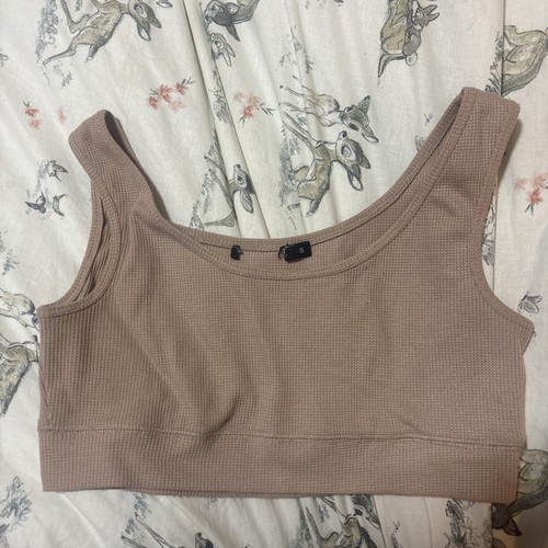 Beige cropped mini - beige, bralette