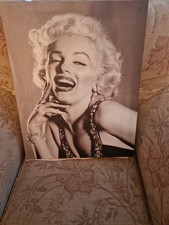 Marilyn Monroe Smile Canvas Print Wall Art Black & White