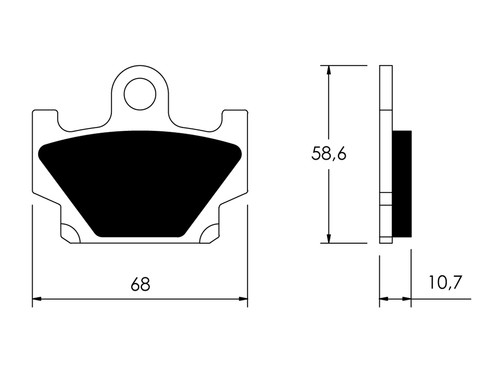 Y212 organic front brake pads - y212,