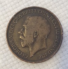 1919 ONE PENNY VERY COLLECTABLE DATE CURCULATED 100% GENUINE USED BRITISH COIN 