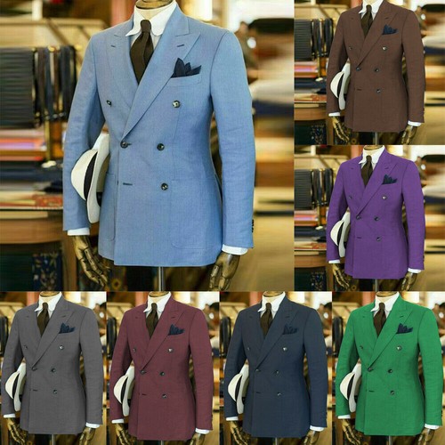 Linen men suits wide peak - wide,