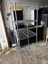 4 Tier Chrome Wire Adjustable Shelving 60(W) 69(D) 182(H)cm Catering/Garage