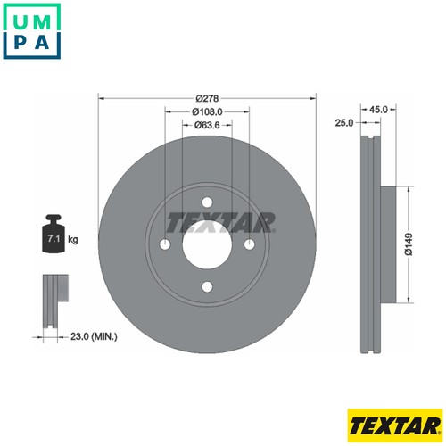 Brake disc 92159003 - brake,