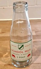 Replica School Milk Bottle 1 Pint Retro