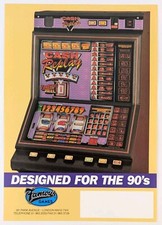 Vintage Pub Fruit Machine Flyer Cash Replay Original Advertising 1990's