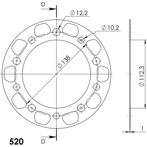 Hole supersprox sprocket - 5,
