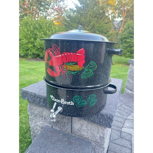 Speckled enamel black double - enamel,