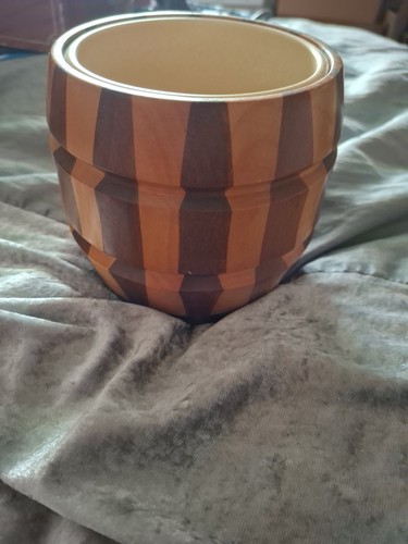 1960s wooden ice bucket - ,