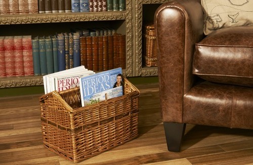 Wicker magazine rack - wicker,