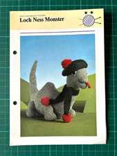 LOCH NESS MONSTER DK Knitting Pattern  25cm Tall x 30cm long