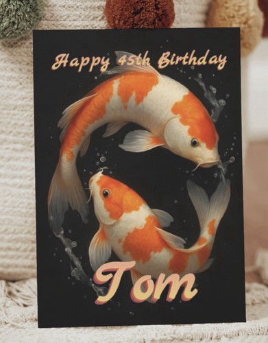 Koi carp fish personalised - carp,