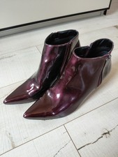 Next Plum Patent Ankle Boots