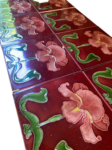 Set antique iris art - set,