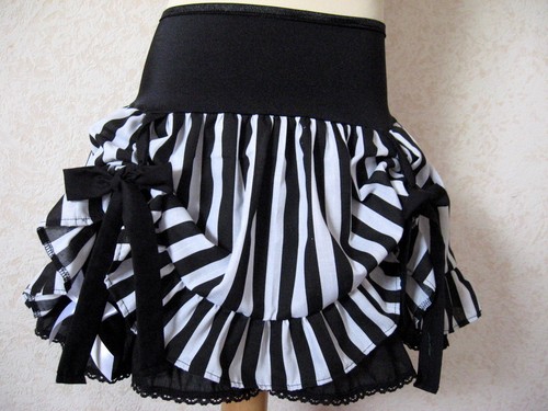 Striped hitch skirt black - hitch, up