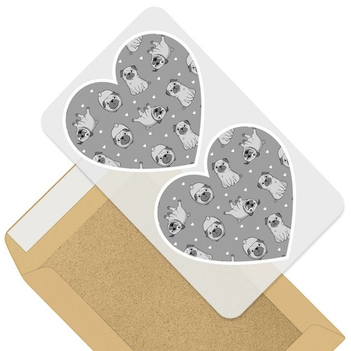Heart stickers cm bw - 2,