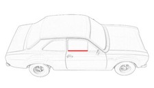 NEW For Ford Escort Mk1 2-Door Window Glass Seal Outer Rubber Replacement PAIR