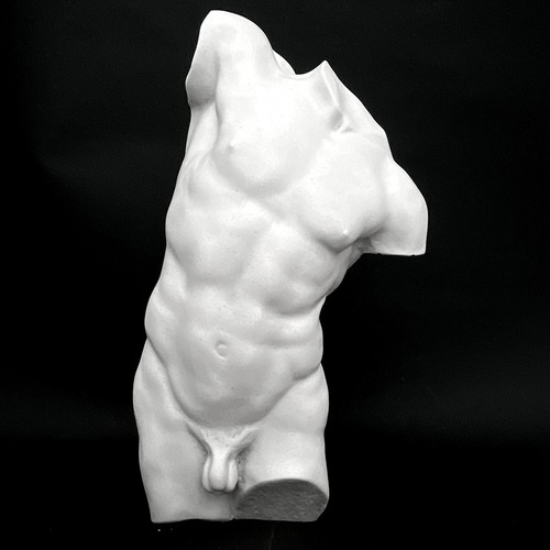 Adonis male torso marble - male,