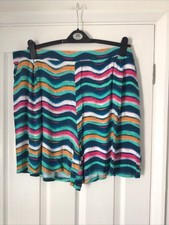 Ladies stripey stretch shorts - ladies,