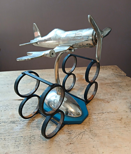 Vintage art deco aircraft wine - vintage, art-deco