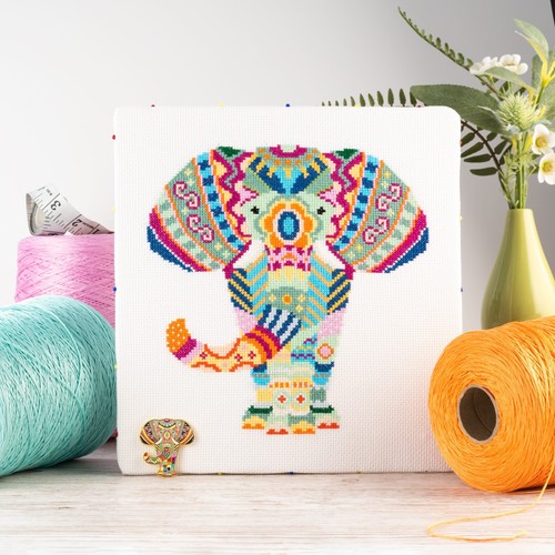 Mandala elephant cross - mandala,