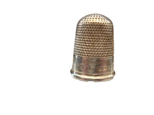 SILVER THIMBLE--CHARLES HORNER--CHESTER 1893--SIZE 9