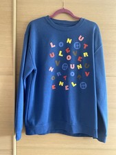 Harry Styles Love On Tour Alphabet Soup 2022 Blue Sweatshirt L Preloved