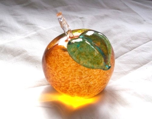 Murano style glass - glass, apple