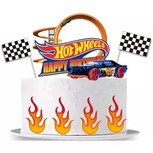 8pcs hot wheels - hot, cake