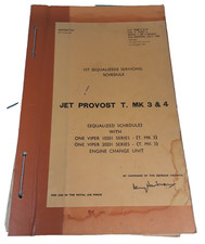 RAF AP4560 C & D Vol.4 Pt.3, Jet Provost T3/4 1st (Equalized) Servicing Schedule
