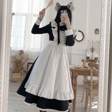 Maid Outfits Cosplay Costume Women Long Dress Halloween Party Uniform Suit 