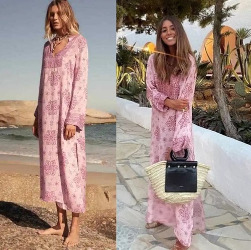 Zara pink metallic thread midi - zara,