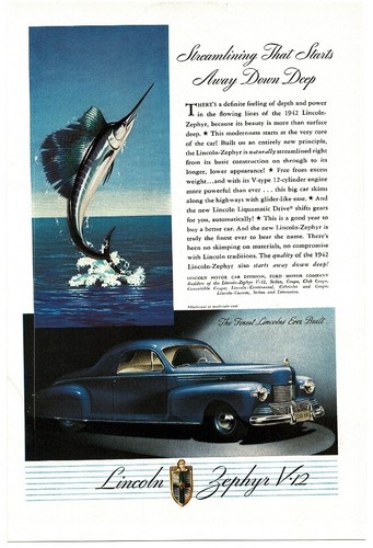 1942 lincoln zephyr blue - lincoln,