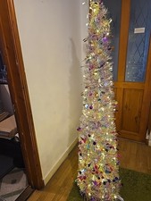 Pop Up Christmas Tree Christmas Pencil Tree With Sequin Tinsel Popup