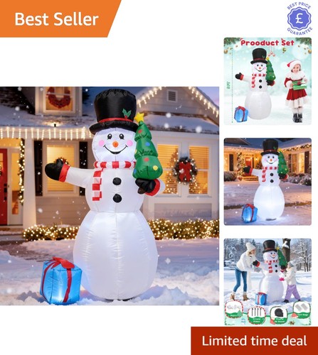 5ft inflatable snowman with - 5ft,