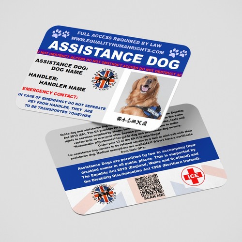 Assistance dog card - card, service