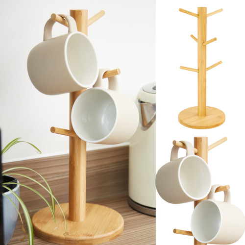 Mug tree bamboo kitchen - mug,