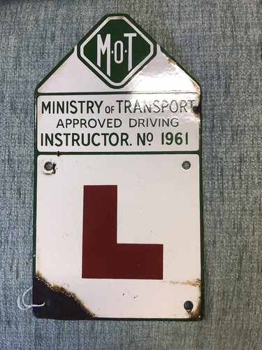 Mot enamel instructor sign - instructor,