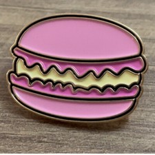 Macaron Pin Badge Pink Enamel