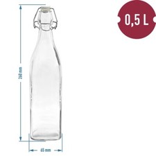 Square Glass Bottles Swing Top