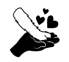 CUTE HEART PAW PRINT VINYL