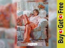 Serene Portrait Relaxed Woman