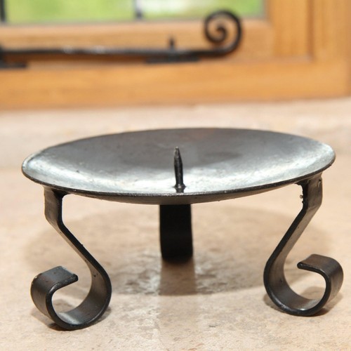 Rustic iron candle - rustic, holder