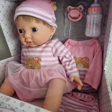 Tiny Treasures Teddy Gift Set 44cm Baby Doll BNIB                          (41)