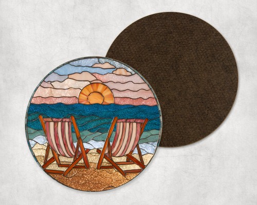 Seaside beach deckchairs - seaside,