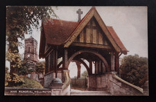War Memorial, Wellington, Shropshire Vintage Postcard