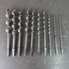 Vintage Auger Drill Bits x 10 - Irwin, Mathieson, Whitehouse etc Carpentry Tools