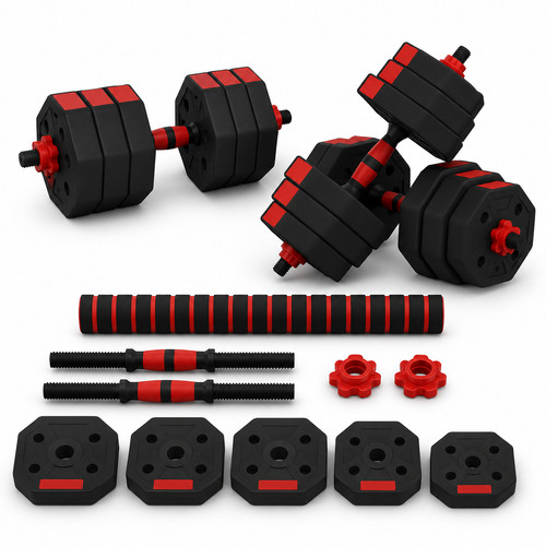 Adjustable octagonal dumbbells - adjustable,