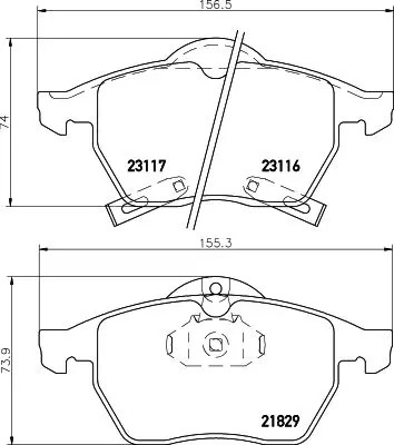 Brake pads 8db - brake, 355